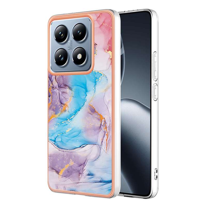 For Xiaomi 14T Electroplating IMD TPU Phone Case(Pink Scales)
