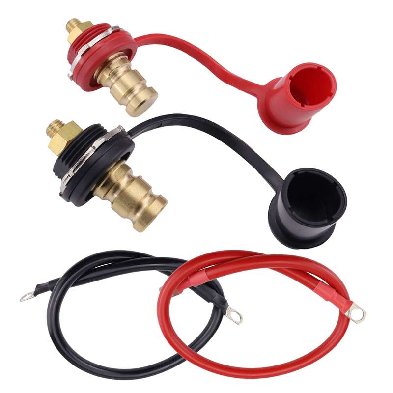 Pair 250A Car Stud Battery Charger Binding Post(Black + Red)
