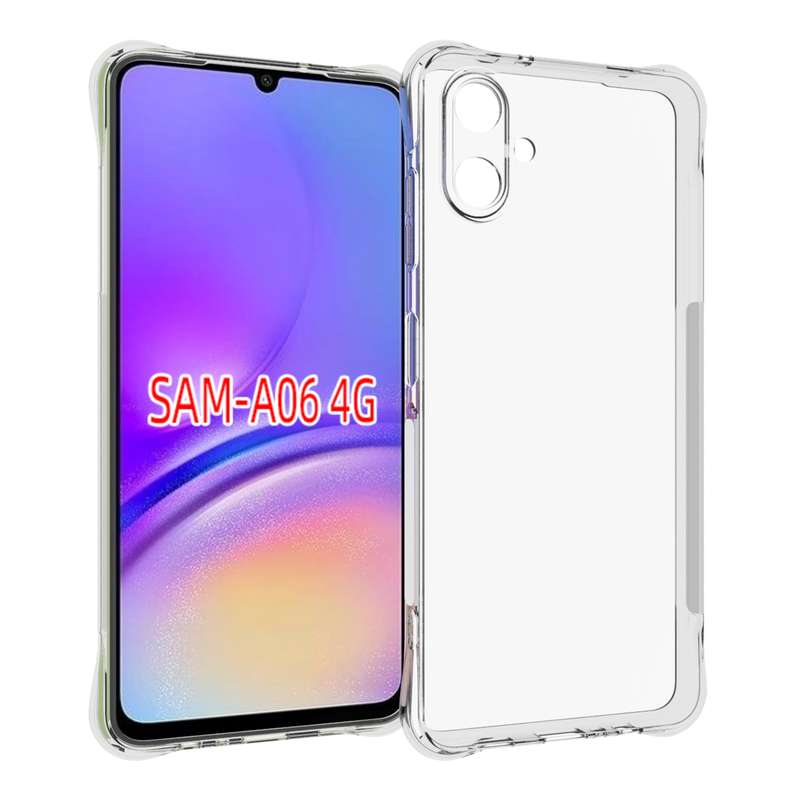 For Samsung Galaxy A06 4G Shockproof Non-slip Thickening TPU Phone Case(Transparent)