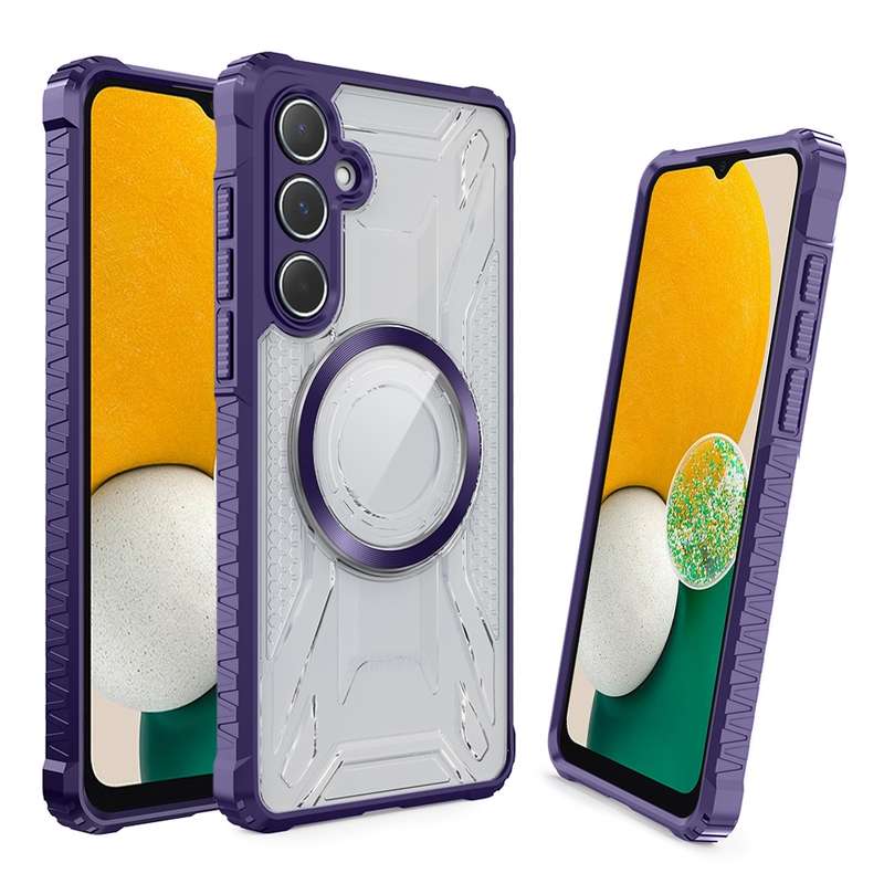 For Samsung Galaxy A13 CD Texture Magsafe Phone Case(Dark Purple)