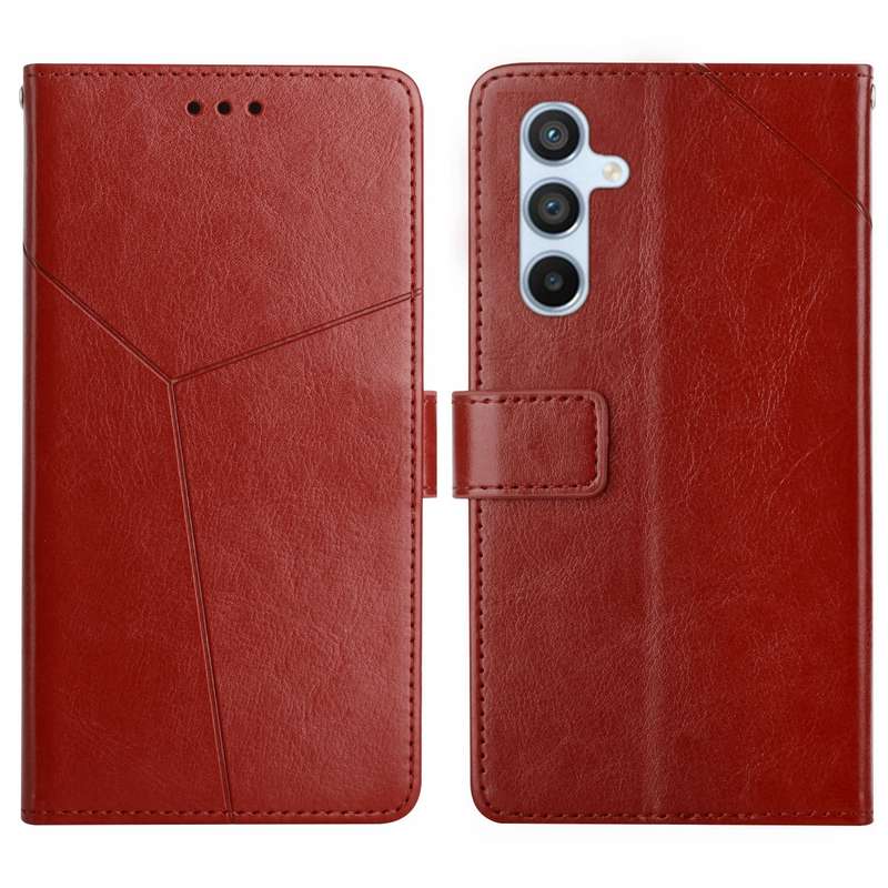 For Samsung Galaxy A36 5G Y-shaped Pattern Flip Leather Phone Case(Black)