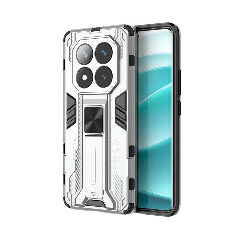 For Redmi Note 14 Pro 5G Supersonic PC + TPU Holder Phone Case(Black)