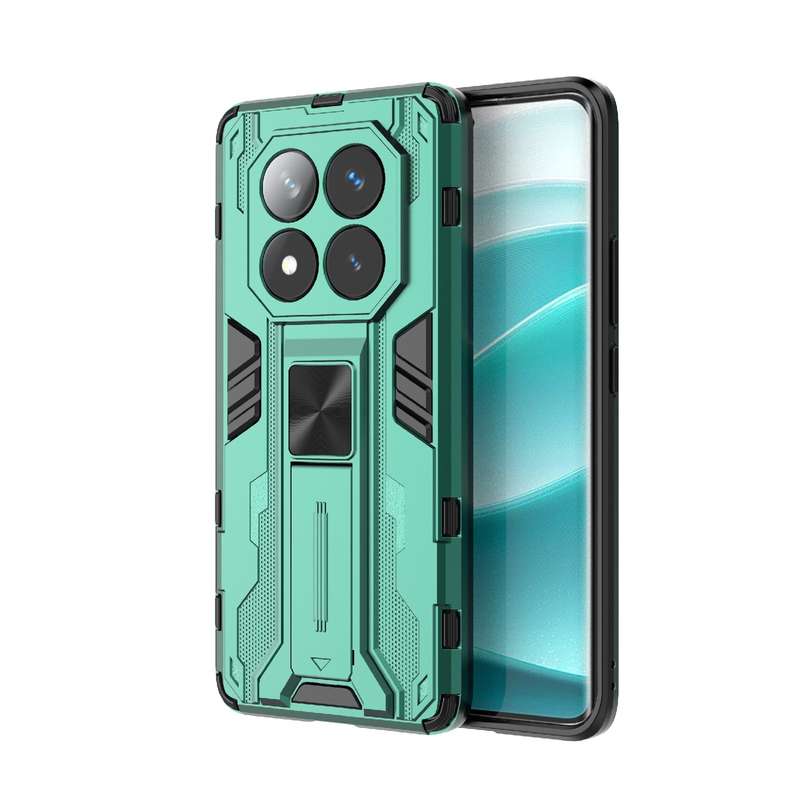 For Redmi Note 14 Pro 5G Supersonic PC + TPU Holder Phone Case(Black)