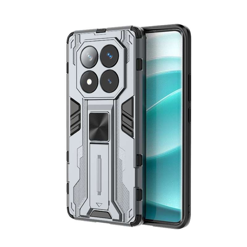 For Redmi Note 14 Pro 5G Supersonic PC + TPU Holder Phone Case(Black)