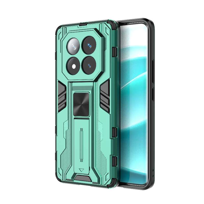 For Redmi Note 14 Pro+ 5G Supersonic PC + TPU Holder Phone Case(Black)