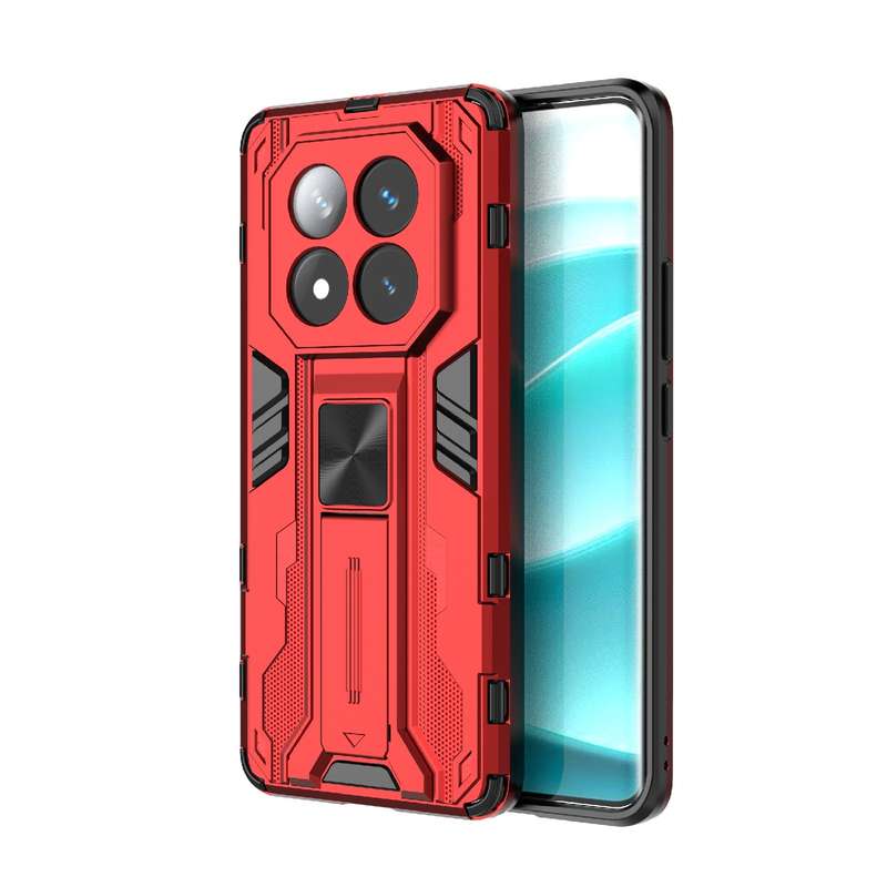 For Redmi Note 14 Pro+ 5G Supersonic PC + TPU Holder Phone Case(Black)