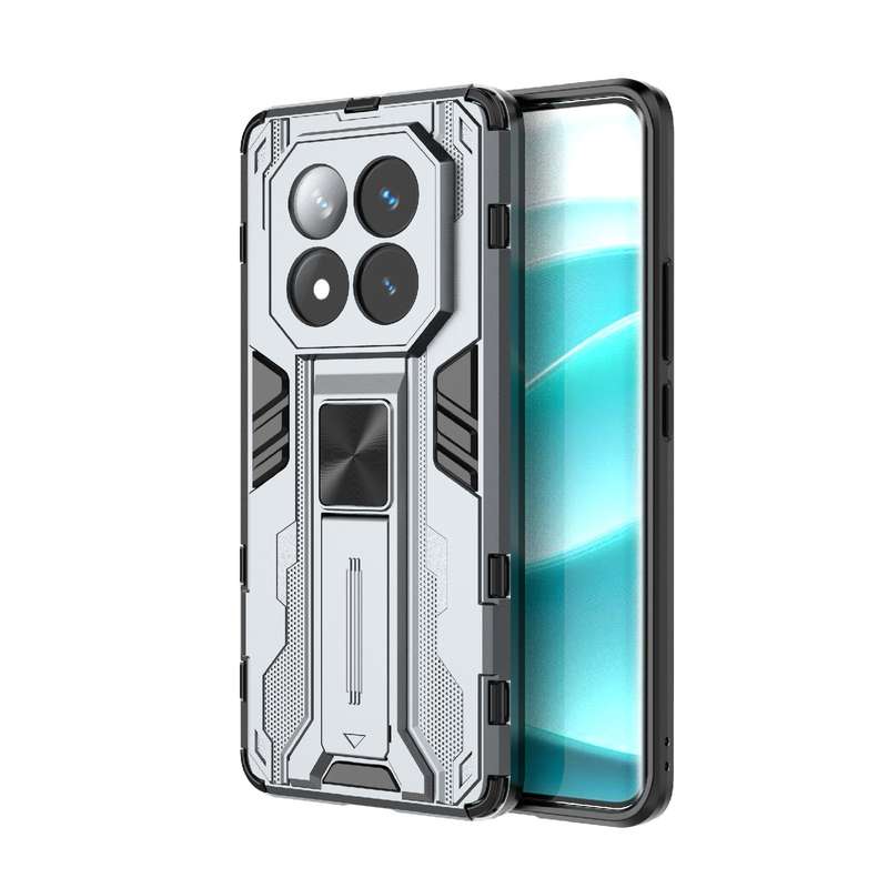 For Redmi Note 14 Pro+ 5G Supersonic PC + TPU Holder Phone Case(Black)
