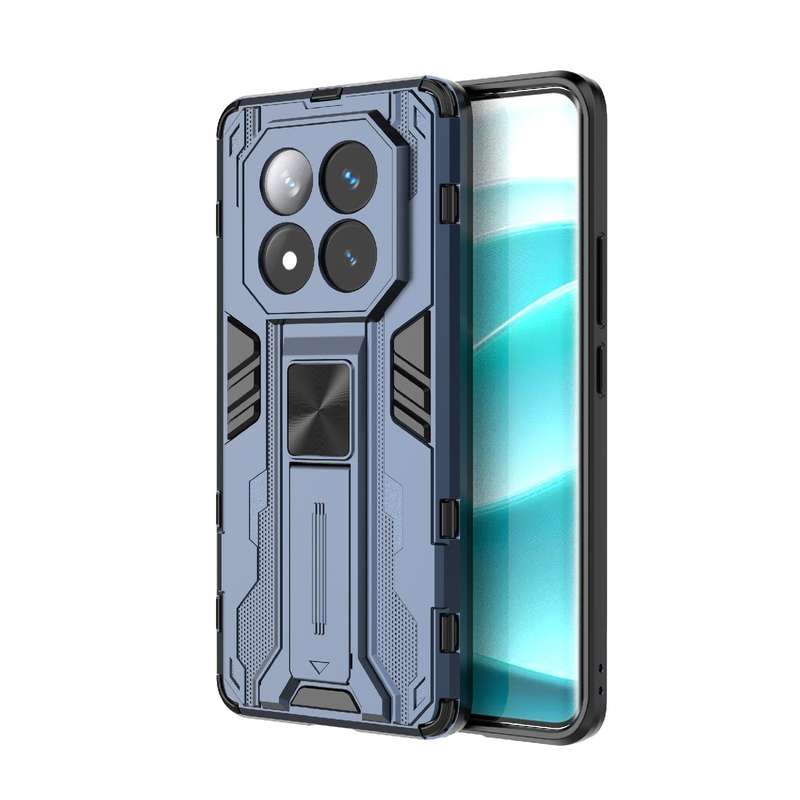 For Redmi Note 14 Pro+ 5G Supersonic PC + TPU Holder Phone Case(Black)