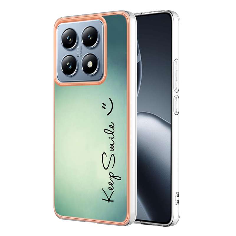 For Xiaomi 14T Pro Electroplating Marble Dual-side IMD Phone Case(Smile)