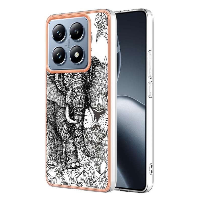 For Xiaomi 14T Pro Electroplating Marble Dual-side IMD Phone Case(Smile)