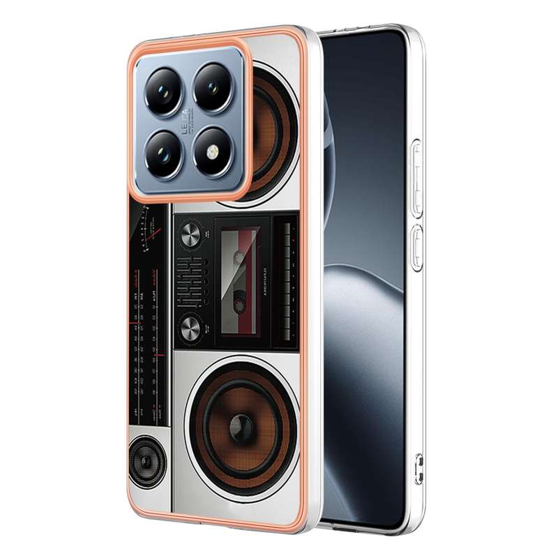 For Xiaomi 14T Pro Electroplating Marble Dual-side IMD Phone Case(Smile)