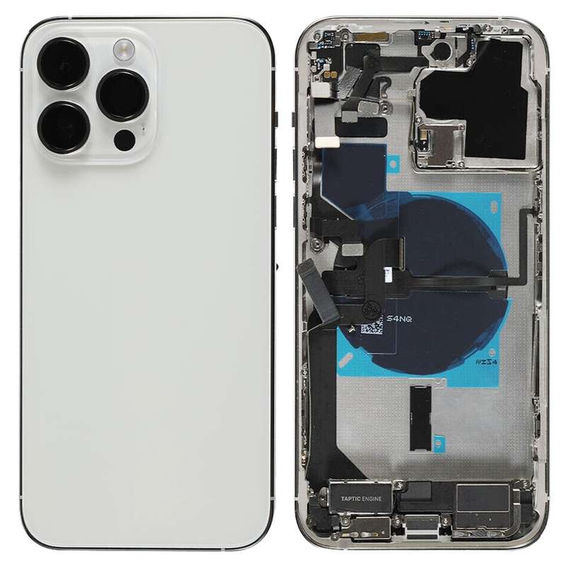 For iPhone 14 Pro Max Battery Back Cover Assembly, Version:CE EU Version(Silver)