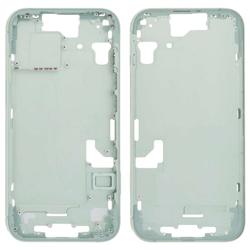 For iPhone 15 Middle Frame Bezel Plate with Side Keys + Card Tray, Version:CE EU Version(Green)