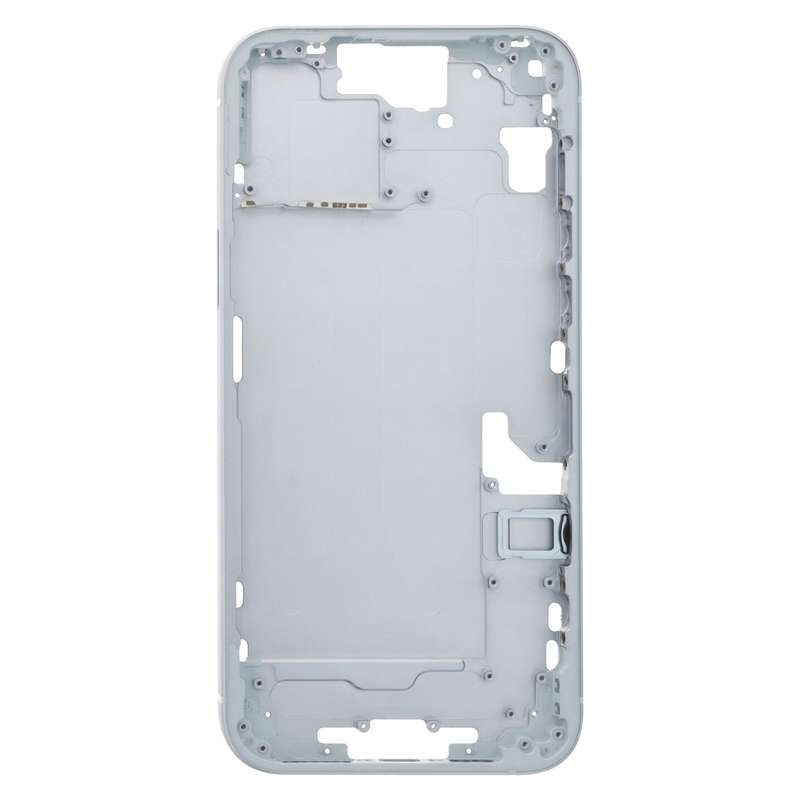 For iPhone 15 Plus Middle Frame Bezel Plate with Side Keys + Card Tray, Version:CE EU Version(Blue)