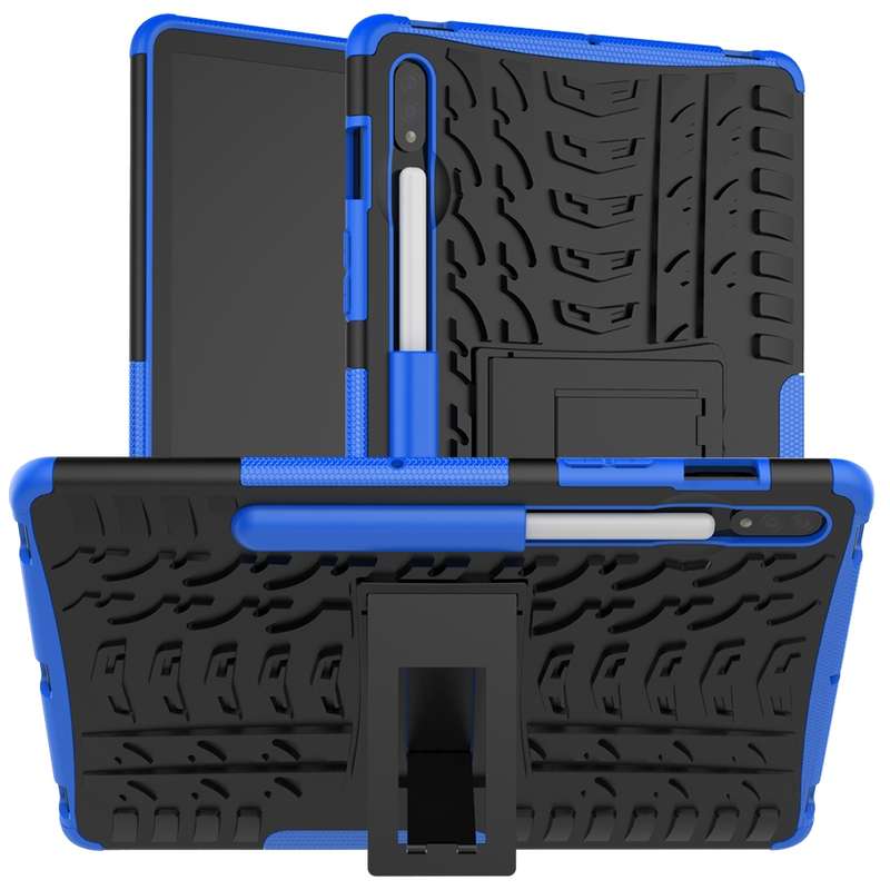 For Samsung Galaxy Tab S8 / Galaxy Tab S7 T870 / T875 Tire Texture Shockproof TPU+PC Protective Case