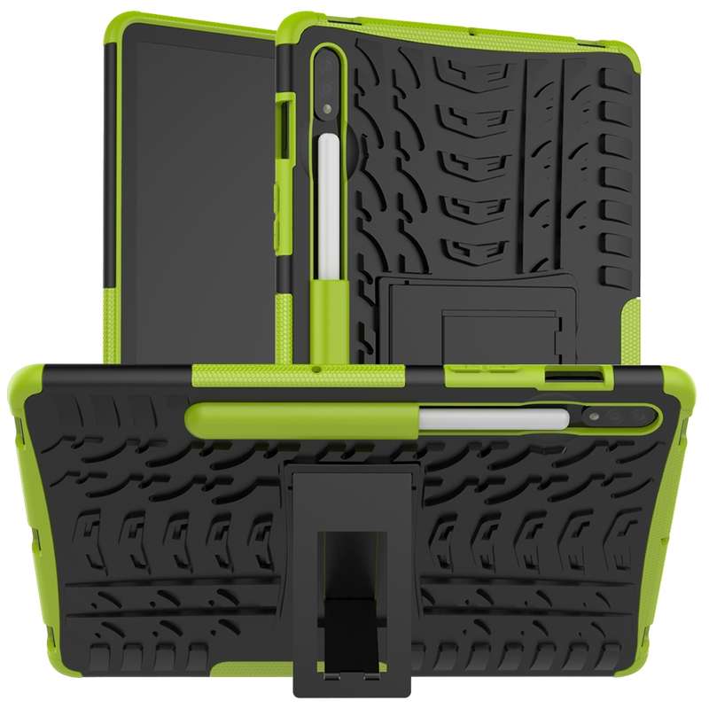 For Samsung Galaxy Tab S8 / Galaxy Tab S7 T870 / T875 Tire Texture Shockproof TPU+PC Protective Case
