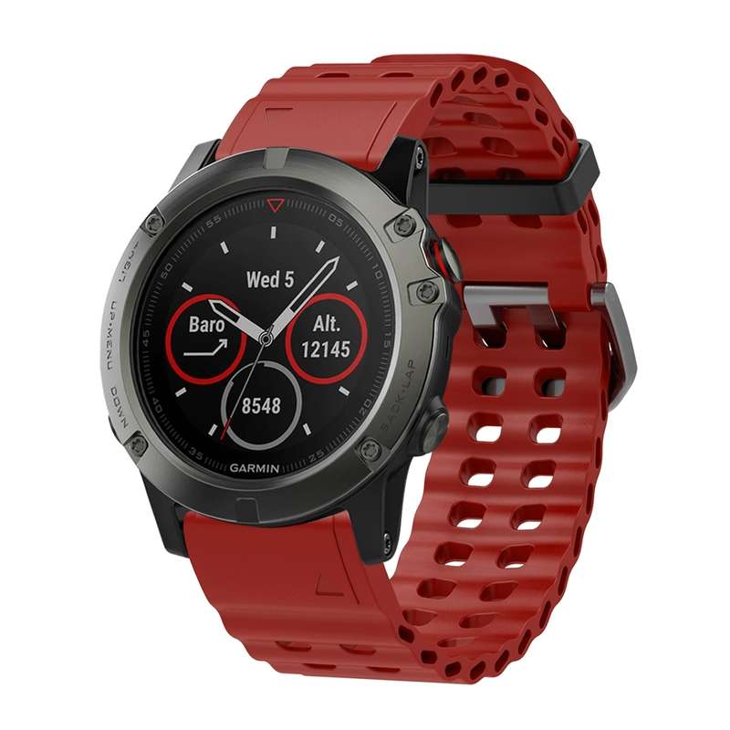 For Garmin 26mm Ocean Quick Release Silicone Watch Band(Black)