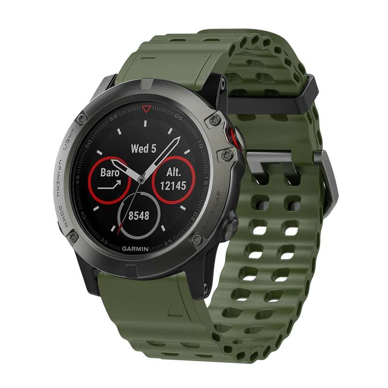For Garmin 26mm Ocean Quick Release Silicone Watch Band(Black)