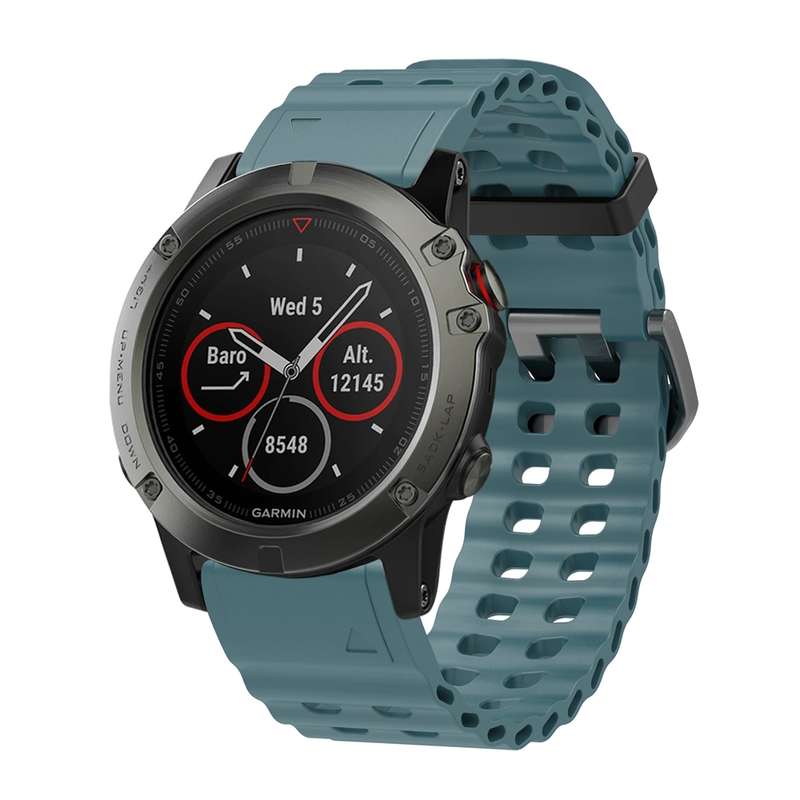 For Garmin 26mm Ocean Quick Release Silicone Watch Band(Black)
