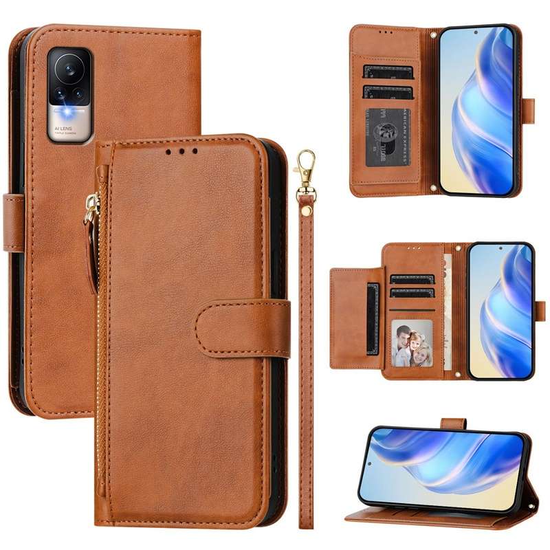 For Xiaomi Civi 1S Multi-Card Slots Zipper Wallet Leather Phone Case(Black)