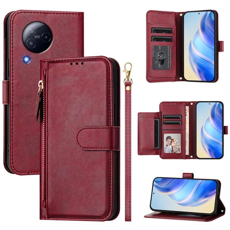 For Xiaomi Civi 3 Multi-Card Slots Zipper Wallet Leather Phone Case(Black)