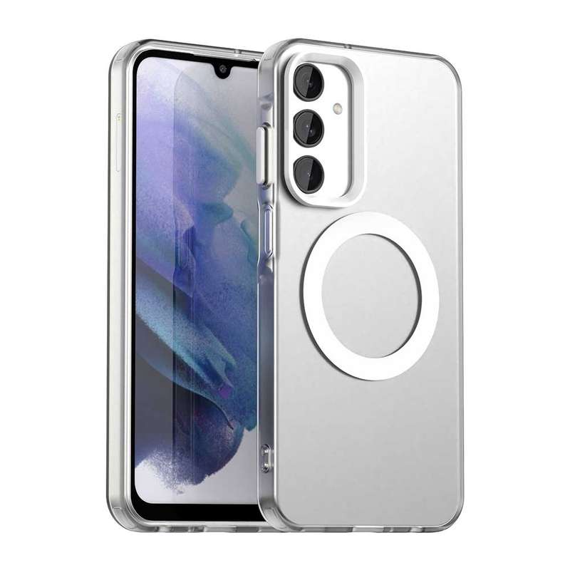 For Samsung Galaxy A25 5G Candy Magsafe PC Hybrid TPU Phone Case(White)