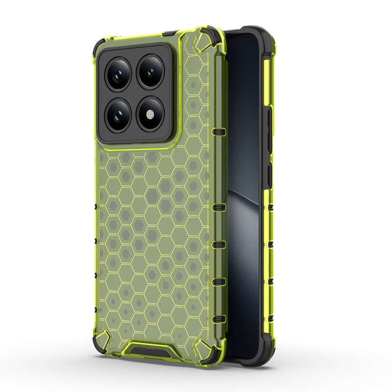 For Xiaomi 14T Pro 5G Global Honeycomb Shockproof Phone Case(White)