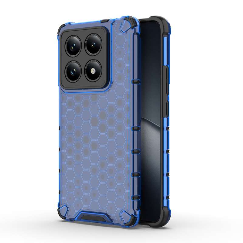 For Xiaomi 14T Pro 5G Global Honeycomb Shockproof Phone Case(White)