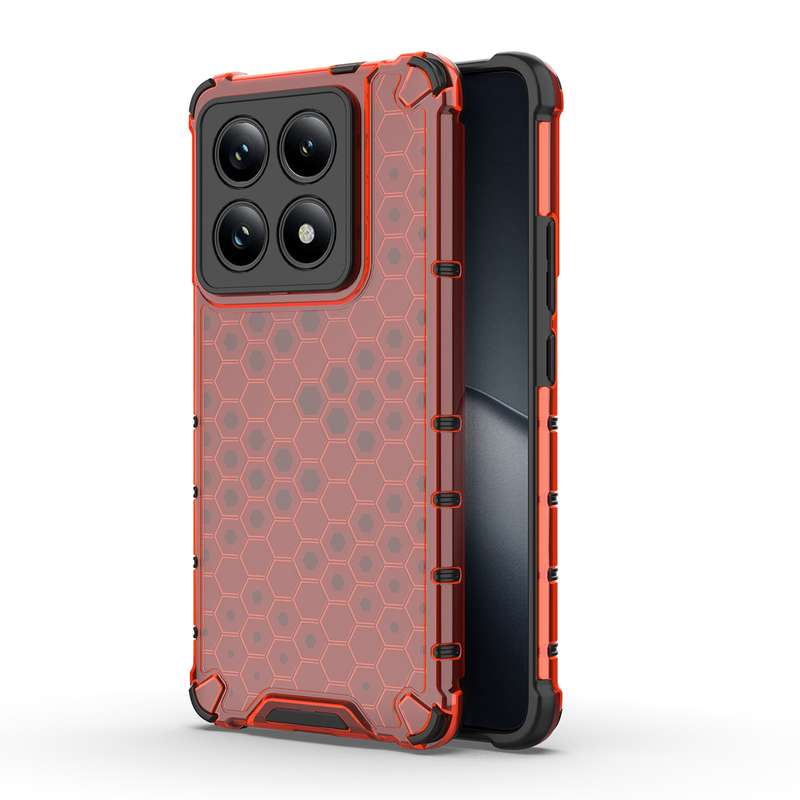 For Xiaomi 14T Pro 5G Global Honeycomb Shockproof Phone Case(White)