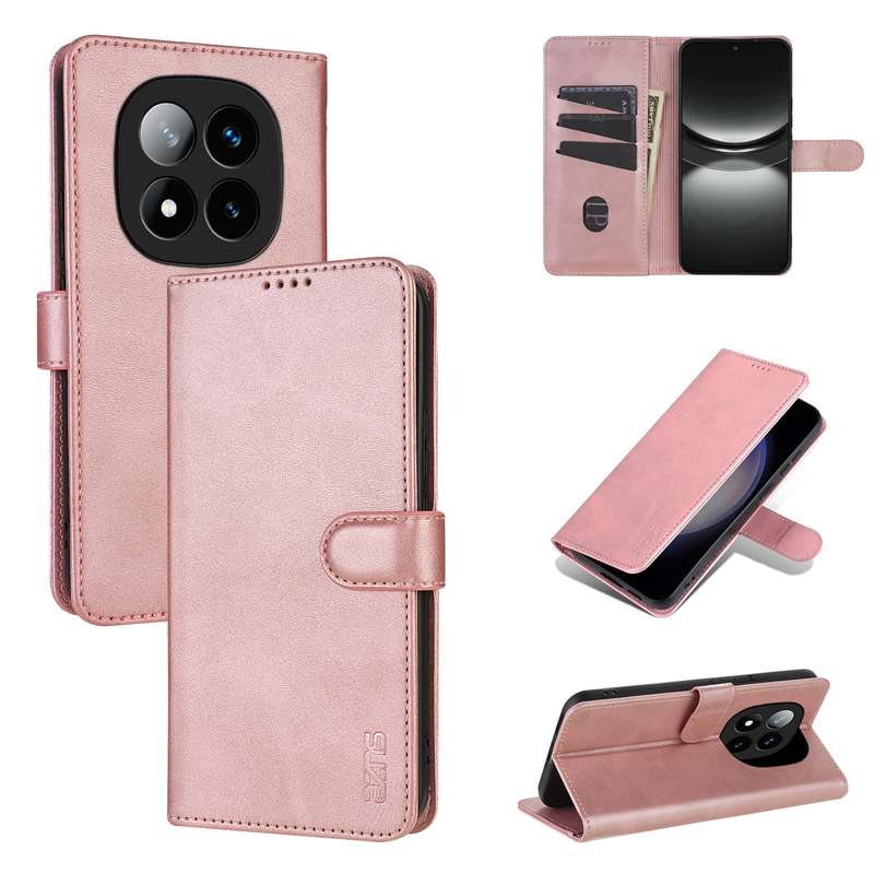 For Redmi Note 14 Pro 5G AZNS Skin Feel Calf Texture Flip Leather Phone Case(Blue)