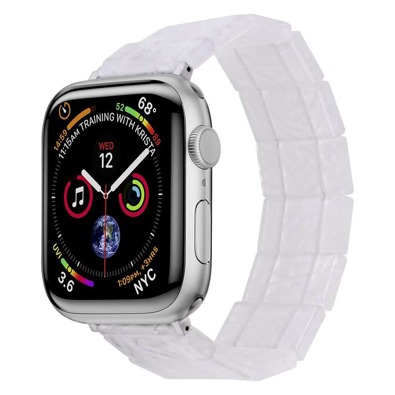 For Apple Watch 46mm / 49mm / 45mm / 44mm Stretch Rope Square Resin Watch Band(Crack)