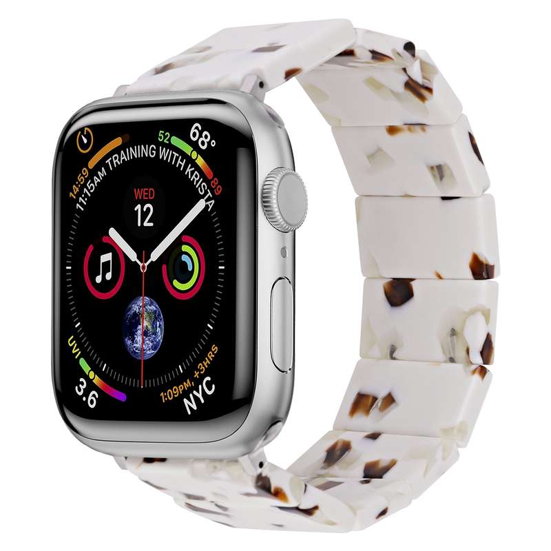 For Apple Watch 46mm / 49mm / 45mm / 44mm Stretch Rope Square Resin Watch Band(Crack)