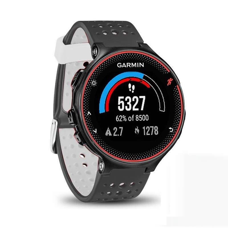 For Garmin Forerunner 235 Two-color Watch Band(Black Red)