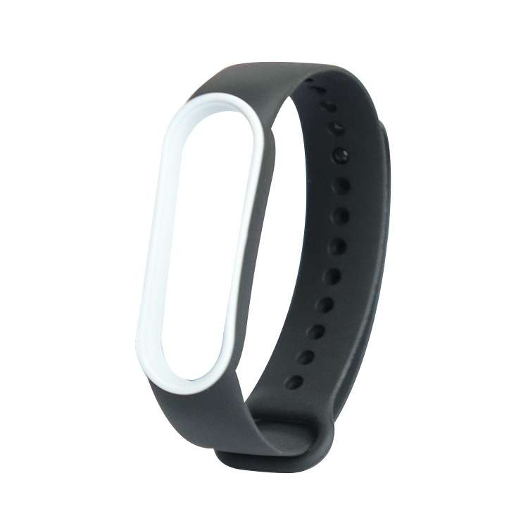For Xiaomi Mi Band 5 Two-color TPE Watch Band(Black+Red)