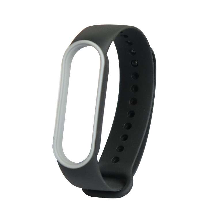 For Xiaomi Mi Band 5 Two-color TPE Watch Band(Black+Red)