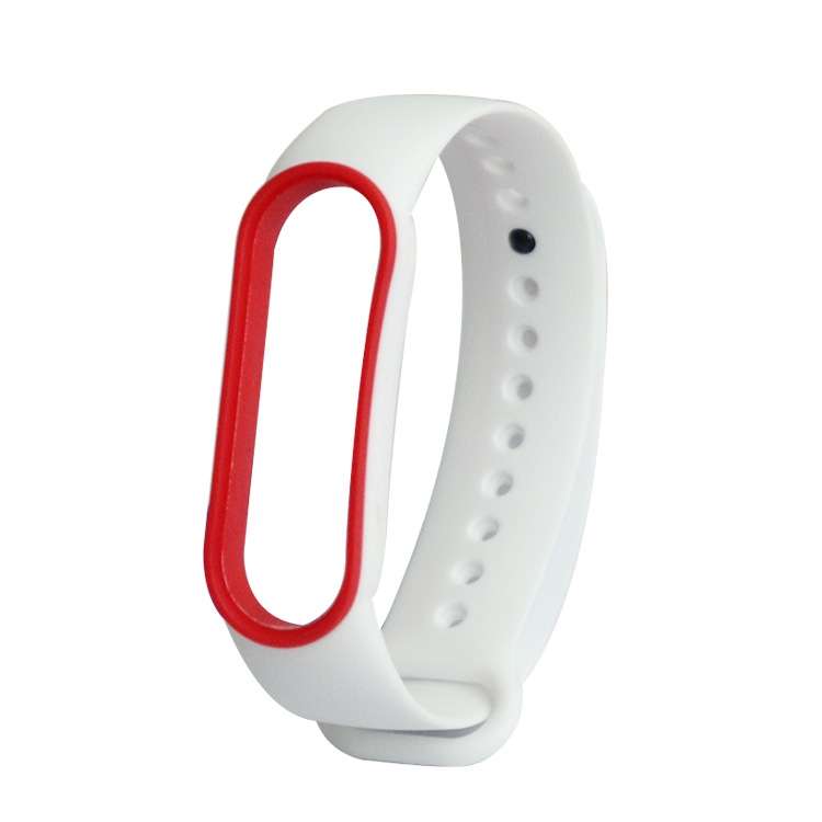 For Xiaomi Mi Band 5 Two-color TPE Watch Band(Black+Red)