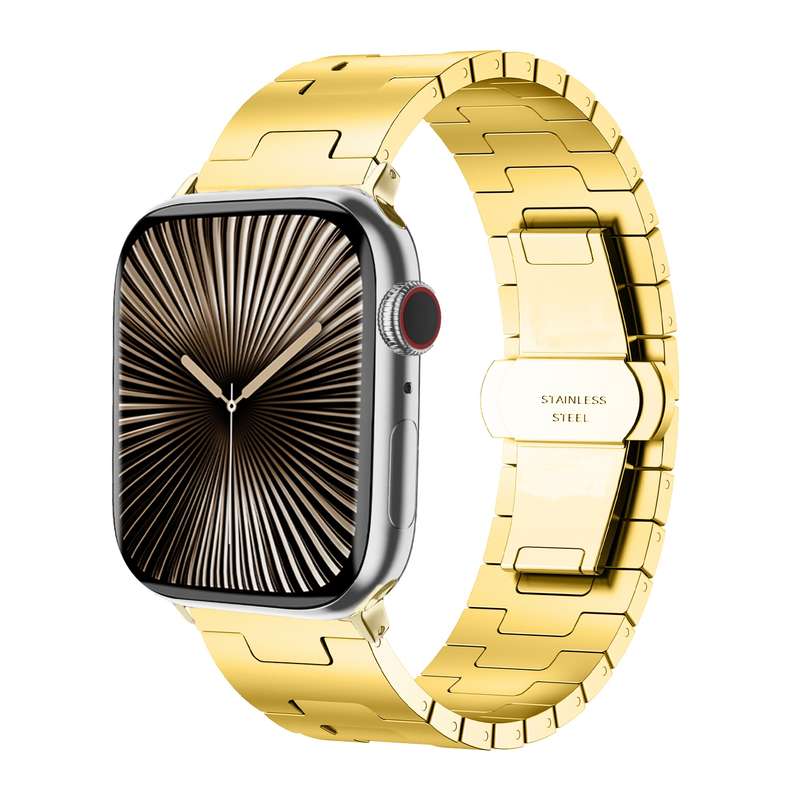 For Apple Watch 42mm / 41mm / 40mm / 38mm Side Release Stainless Steel Watch Band(Silver)