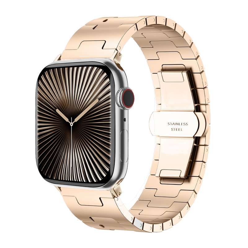 For Apple Watch 42mm / 41mm / 40mm / 38mm Side Release Stainless Steel Watch Band(Silver)