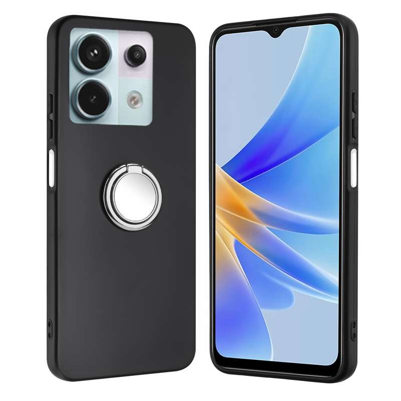 For Redmi Note 13 Pro 4G Matte Ring Holder TPU Phone Case(Rose Gold)