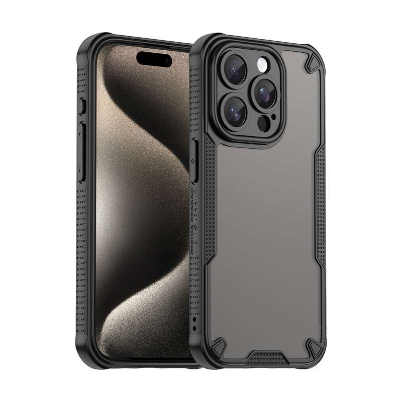 For iPhone 14 Pro Armor Glaze PC Hybrid TPU Phone Case(Pink)