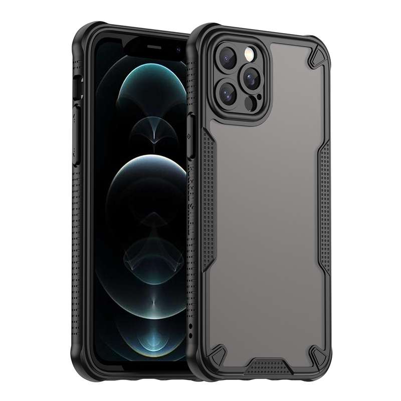 For iPhone 12 Pro Armor Glaze PC Hybrid TPU Phone Case(Pink)