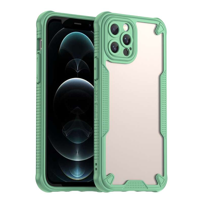 For iPhone 12 Pro Armor Glaze PC Hybrid TPU Phone Case(Pink)