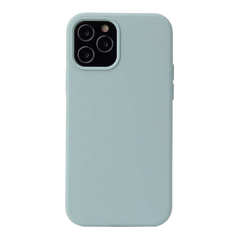For iPhone 12 / 12 Pro Solid Color Liquid Silicone Shockproof Protective Case(Sand Pink)