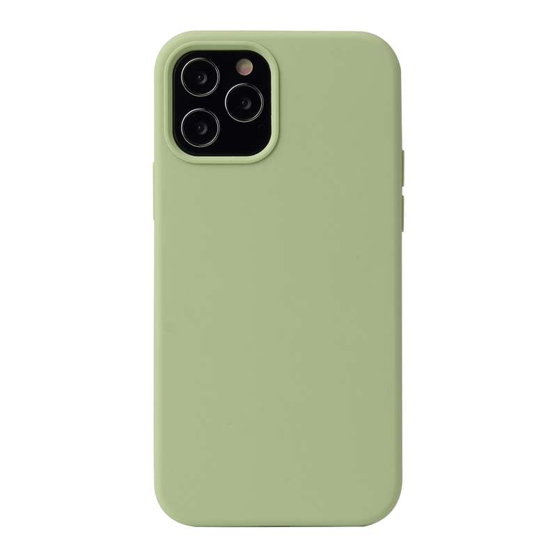 For iPhone 12 / 12 Pro Solid Color Liquid Silicone Shockproof Protective Case(Sand Pink)