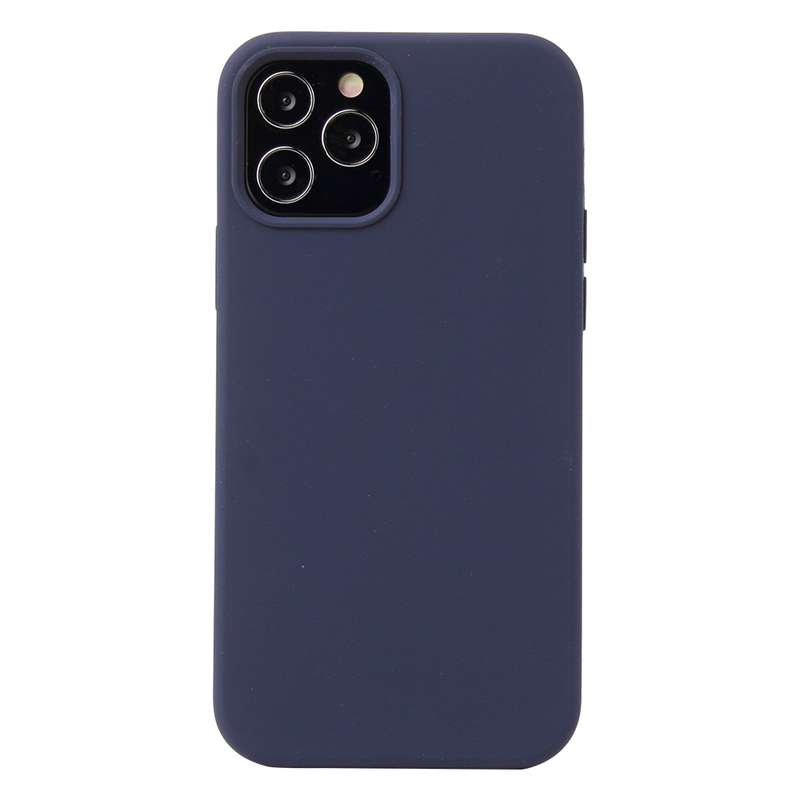 For iPhone 12 / 12 Pro Solid Color Liquid Silicone Shockproof Protective Case(Sand Pink)