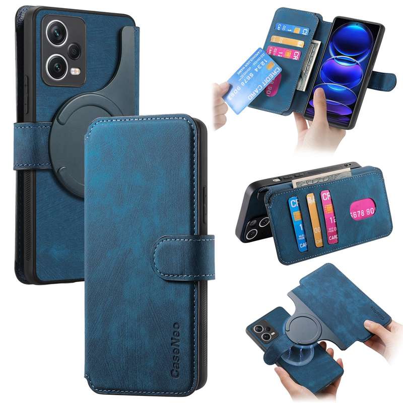 For Redmi Note 12 Pro+ 5G CaseNeo MagSafe RFID Anti-theft Retro Leather Phone Case(Black)