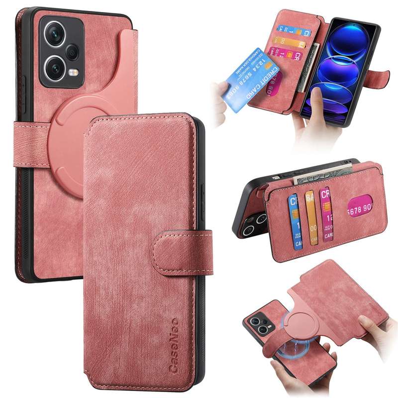 For Redmi Note 12 Pro+ 5G CaseNeo MagSafe RFID Anti-theft Retro Leather Phone Case(Black)