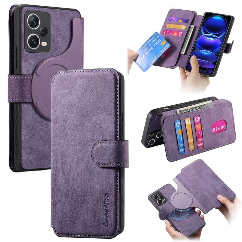 For Redmi Note 12 Pro+ 5G CaseNeo MagSafe RFID Anti-theft Retro Leather Phone Case(Black)