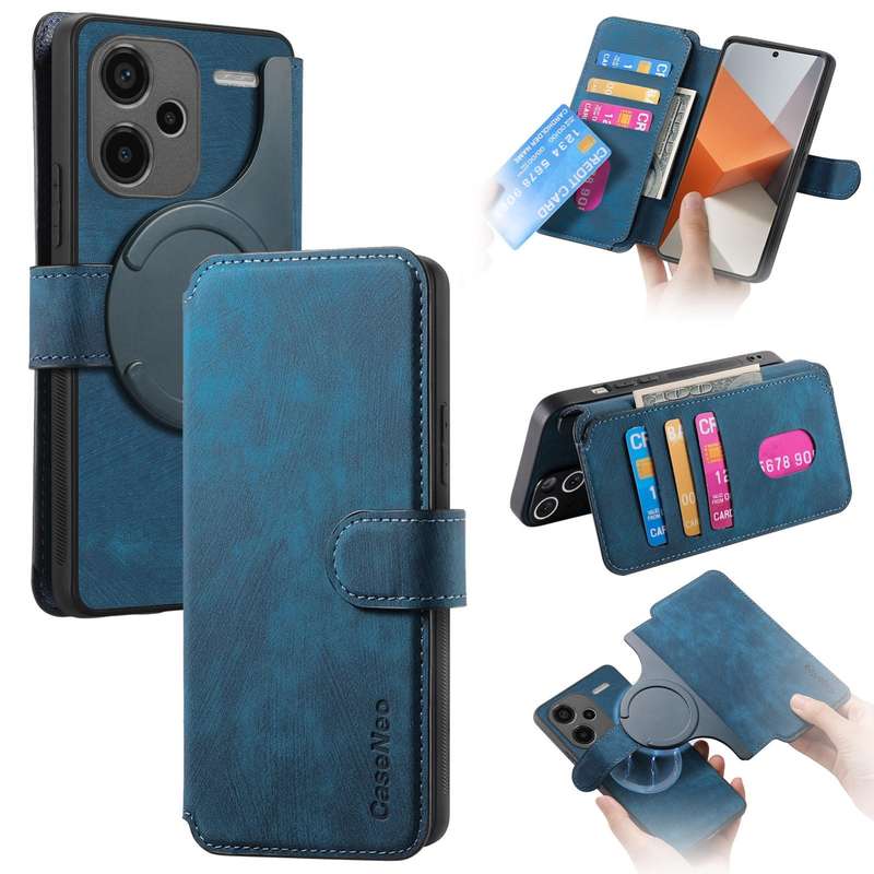 For Redmi Note 12 Pro+ 5G CaseNeo MagSafe RFID Anti-theft Retro Leather Phone Case(Black)