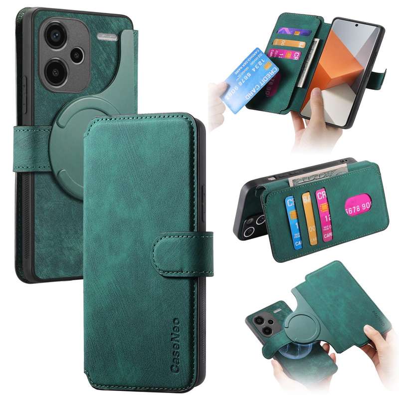 For Redmi Note 12 Pro+ 5G CaseNeo MagSafe RFID Anti-theft Retro Leather Phone Case(Black)